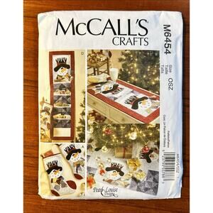 UNCUT McCalls 6454 Sewing Pattern Snowman Christmas Holiday Decor